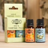 Набор эфирных масел эвкалипт, апельсин "Добропаровъ", 2 шт по 17 мл Набор эфирных масел эвкалипт, апельсин "Добропаровъ", 2 шт по 17 мл