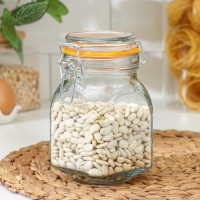 Банка стеклянная для сыпучих продуктов Optima, 760 мл, с бугельным замком Банка стеклянная для сыпучих продуктов Optima, 760 мл, с бугельным замком