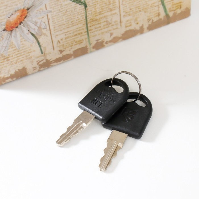 Сейф-книга дерево кожзам Сейф-книга дерево кожзам "Ромашки и божьи коровки" 21х13х5 см