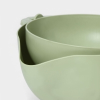 Дуршлаг кухонный с поддоном, 25&times;11,5 см, цвет МИКС