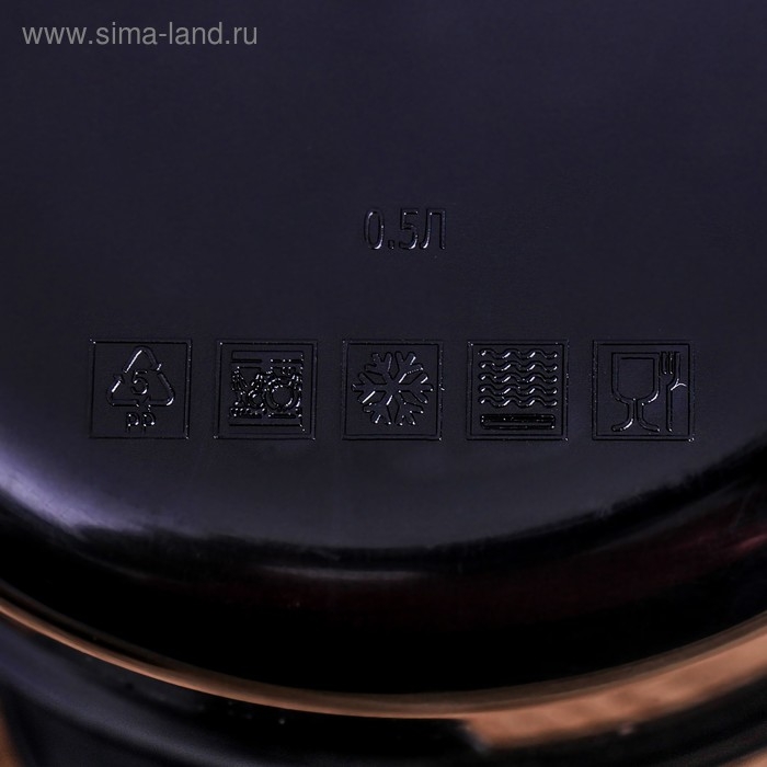 Ланч-бокс круглый FoodVibes &laquo;Панда&raquo;, 500 мл