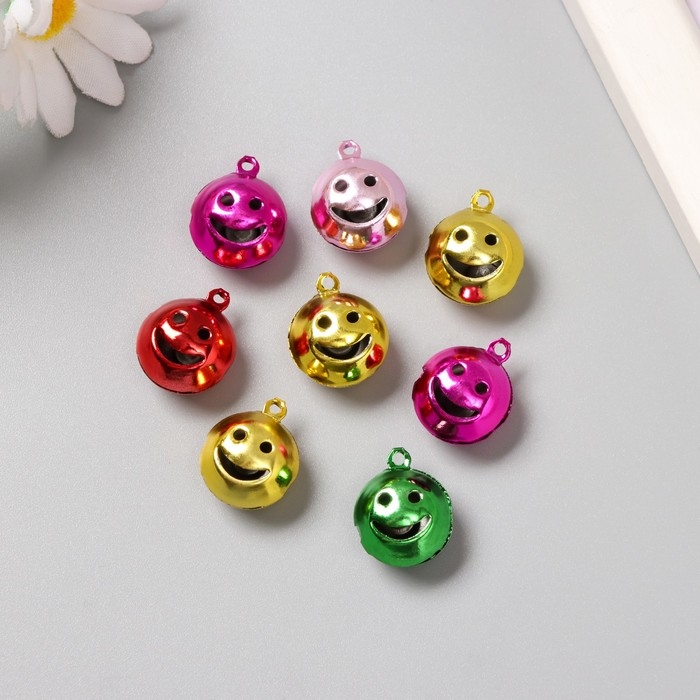 Набор декора для творчества металл Набор декора для творчества металл "Смайл" цветные набор 8 шт