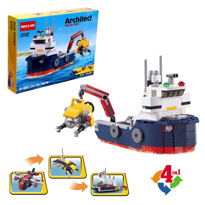 Конструктор «Экспедиционный корабль», 4 варианта сборки, 213 деталей Конструктор «Экспедиционный корабль», 4 варианта сборки, 213 деталей