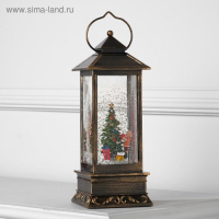 Светодиодная фигура &laquo;Ребёнок у ёлки&raquo; 10 &times; 27 &times; 10 см, пластик, батарейки ААх3 (не в комплекте), свечение тёплое белое