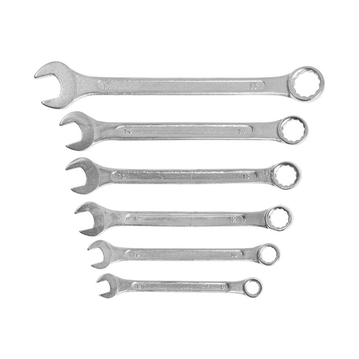 Набор ключей комбинированных в холдере ТУНДРА, хромированные, 8 - 17 мм, 6 шт. Набор ключей комбинированных в холдере ТУНДРА, хромированные, 8 - 17 мм, 6 шт.