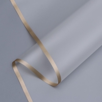 Пленка для цветов "Бронзовая полоса", прозрачный, 57см х 10м