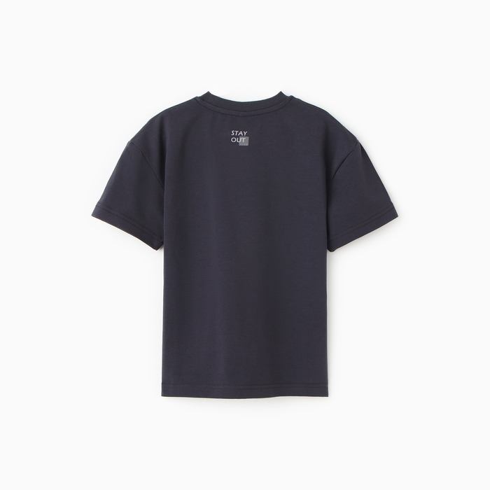 Футболка для мальчика, цвет темно-серый, рост 134 см