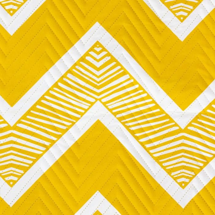 Покрывало LoveLife евро "Зигзаги" цв. желтый,  200*210&plusmn;5см, микрофайбер, 100% п/э