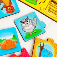 Набор»Мама, малыш, жилище», (пазл-тройной), элемент 5,5 × 5,5 см, 16 мини-пазлов Набор»Мама, малыш, жилище», (пазл-тройной), элемент 5,5 × 5,5 см, 16 мини-пазлов