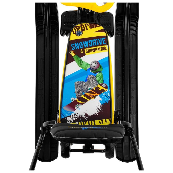 Снегокат с колёсами &laquo;Тимка спорт 6&raquo; Winter sport, ТС6/WS, с родительской ручкой, со спинкой и ремнём безопасности