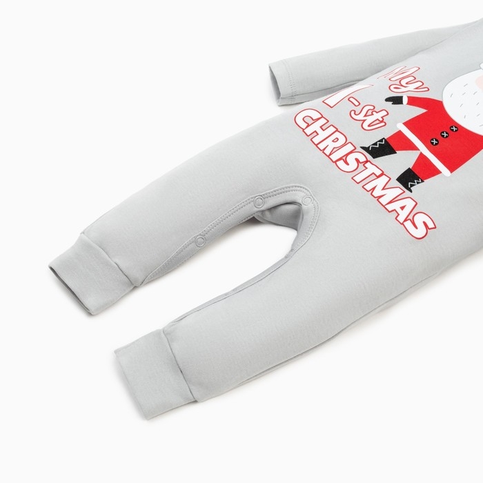 Комбинезон детский Крошка Я &laquo;Мой первый НГ&raquo;, рост 68-74 см, цвет серый