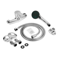 Смеситель для душа ZEIN Z2747, картридж 35 мм, с душевым набором, хром Смеситель для душа ZEIN Z2747, картридж 35 мм, с душевым набором, хром