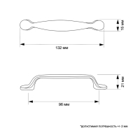 Ручка-скоба CAPPIO RSC004, м/о 96 мм, цвет черный Ручка-скоба CAPPIO RSC004, м/о 96 мм, цвет черный