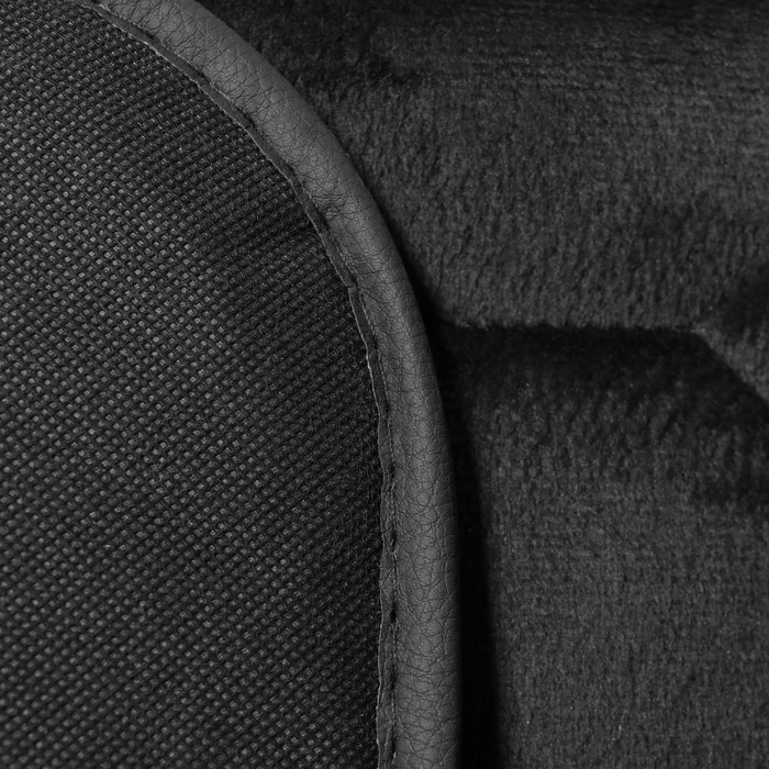 Накидка на переднее сиденье авто 140&times;50 см, искусственный мех, черный