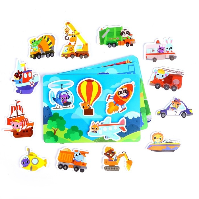 Развивающая игра на липучках &laquo;&lrm;Изучаем транспорт&raquo;&lrm;