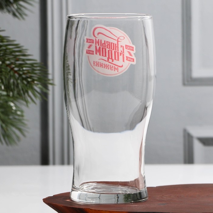 Пивной бокал &laquo;С Новым Годом мужик&raquo;, 500 мл, деколь