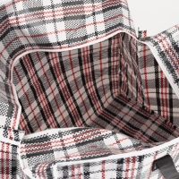 Сумка хозяйственная на молнии, 74 л, цвет белый/чёрный Сумка хозяйственная на молнии, 74 л, цвет белый/чёрный