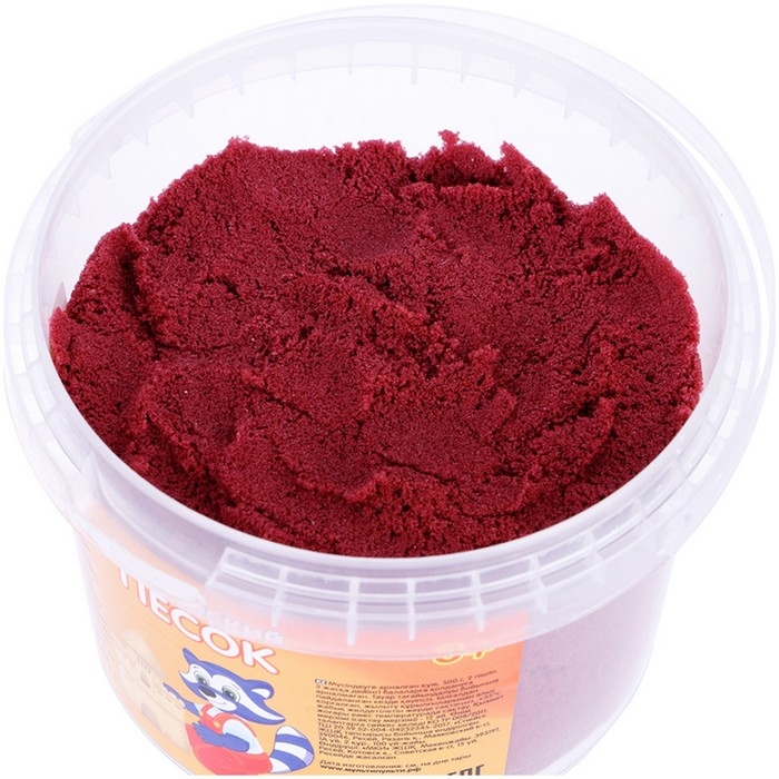 Песок для лепки &laquo;Магический песок&raquo;, малиновый, 500 г, 2 форм.