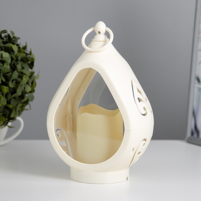 Ночник Ночник "Фонарь средний" LED от батареек 3хААА белый 15х8,5х22 см