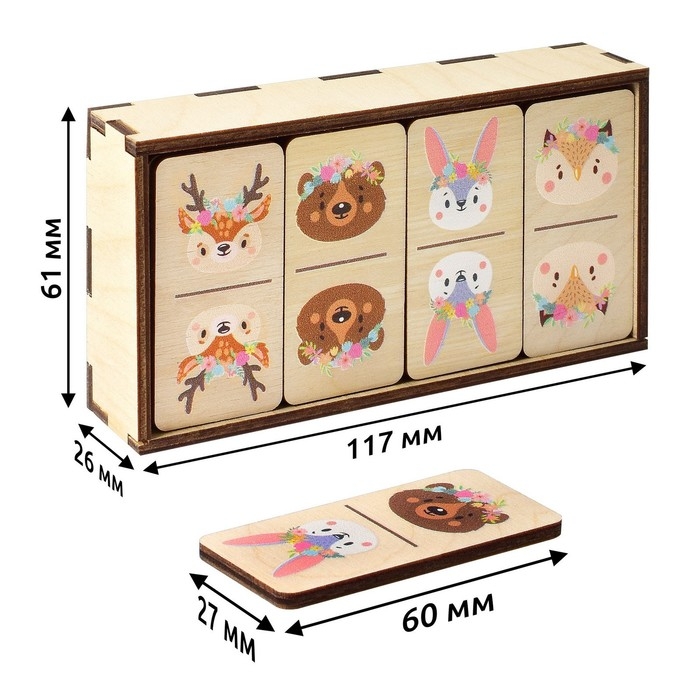 Настольная игра &laquo;Домино. Животные&raquo;