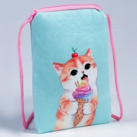 Сумка детская плюшевая "Кошечка" плоская Сумка детская плюшевая "Кошечка" плоская