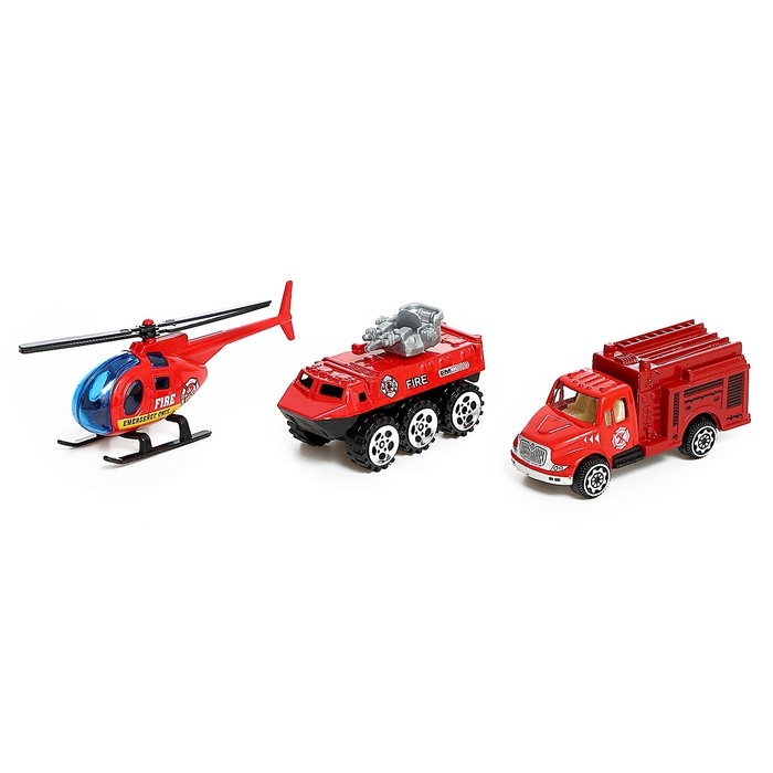 Набор металлических машин &laquo;Пожарная служба&raquo;, в наборе 15 шт