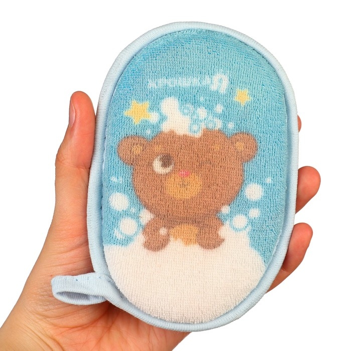 Мочалка детская махровая «Мишка» Мочалка детская махровая «Мишка»