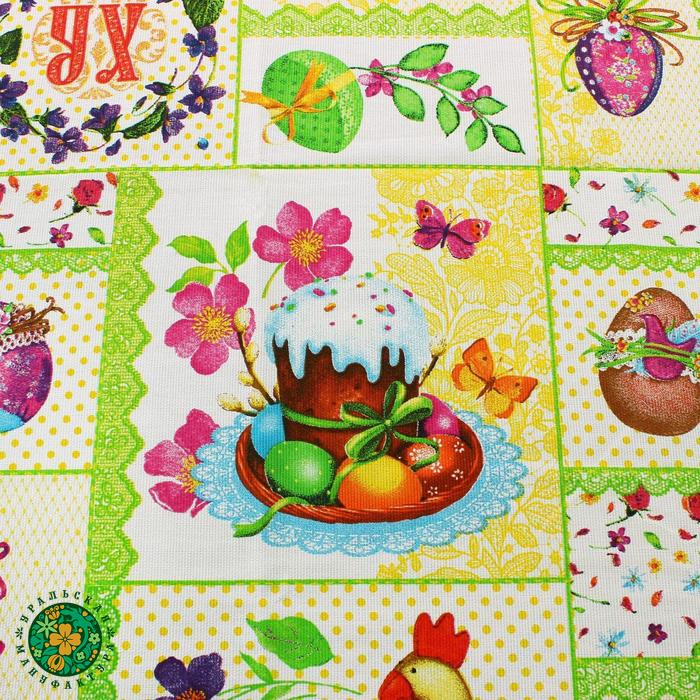 Скатерть "Доляна" Светлая Пасха 180*144 см, 100% хлопок, рогожка 164 г/м2