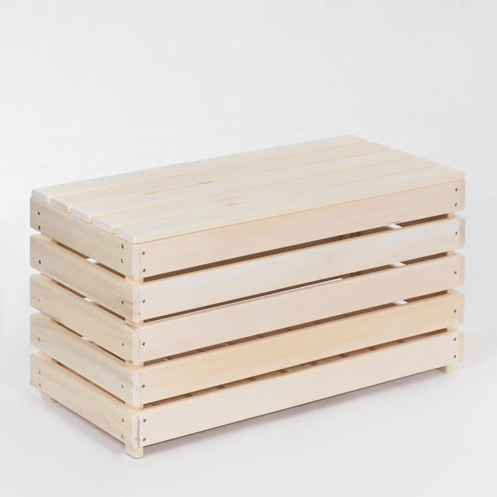 Скамья с ящиком, 80&times;40&times;45см, из липы