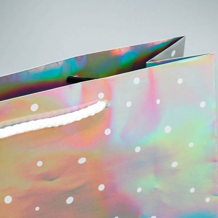 Пакет голографический «Спешу к тебе», M 26 х 30 х 9 см, Новый год Пакет голографический «Спешу к тебе», M 26 х 30 х 9 см, Новый год