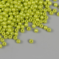 Набор бусин "Жемчуг" d 4 мм, 250 гр, салатовый