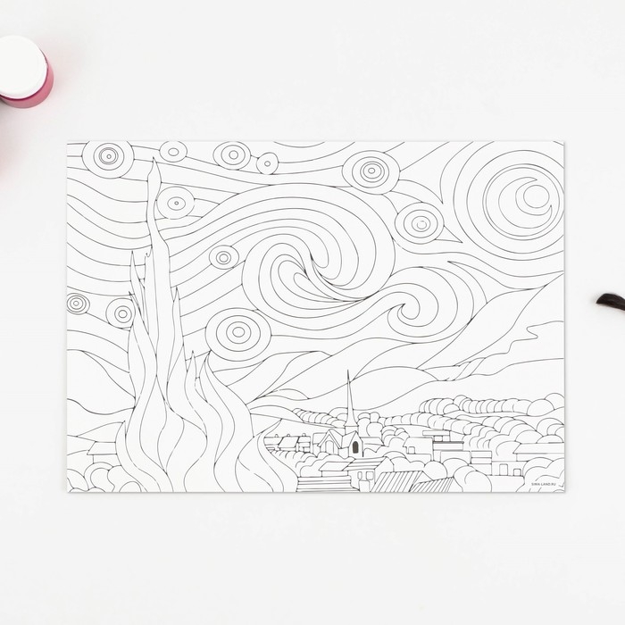 Раскраска акварелью &laquo;Шедевры&raquo;, А4