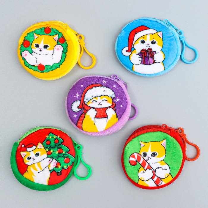 Кошелёк детский Кошелёк детский "Добрые зверята", плюшевый, цвет МИКС