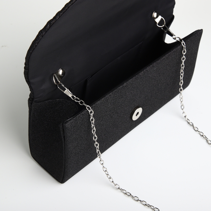 Сумка-клатч на магните, цвет чёрный