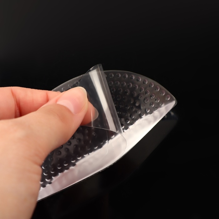 Супинаторы для обуви, на клеевой основе, силиконовые, 9 &times; 5 см, пара, цвет прозрачный