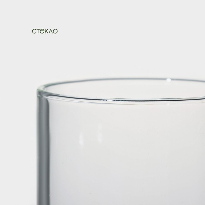 Банка стеклянная для хранения сыпучих продуктов с ложкой BellaTenero &laquo;Эко&raquo;, 280 мл, 7&times;11 см, с бамбуковой крышкой