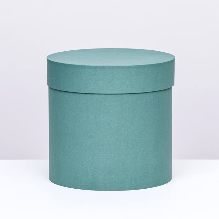 Шляпная коробка, изумрудная, 18 х 18 см