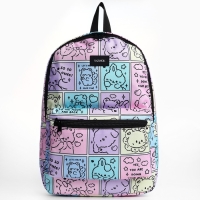 Рюкзак школьный текстильный &laquo;Зверята&raquo;, 42х14х28 см