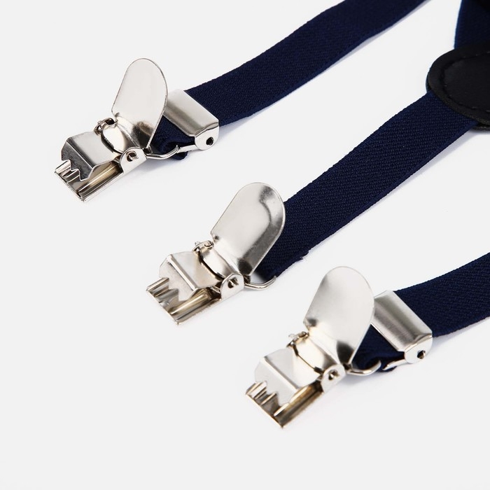 Подтяжки детские, ширина 1.5 см, цвет тёмно-синий Подтяжки детские, ширина 1.5 см, цвет тёмно-синий