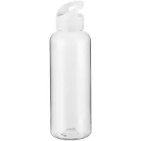 Бутылка для воды Plaske, прозрачная с белой крышкой Бутылка для воды Plaske, прозрачная с белой крышкой