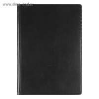 Ежедневник недатированный А4, 136 листов Sidney Nebraska, твёрдая обложка, искусственная кожа, золотой срез, ляссе, чёрный