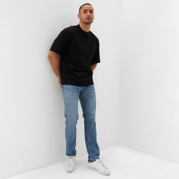 Футболка мужская из органического хлопка MINAKU OVERSIZE FIT: цвет черный, р-р 52