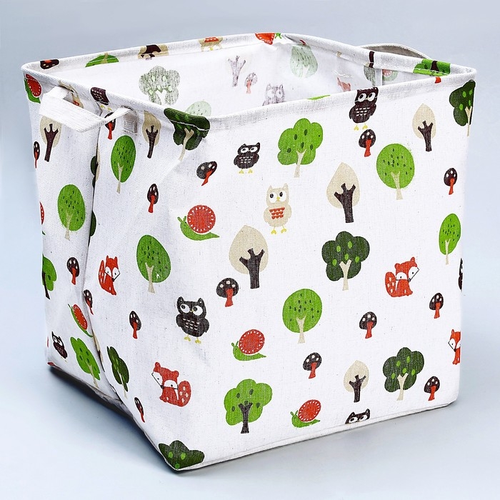 Корзинка для игрушек &laquo;Лес&raquo; 32 &times; 32 &times; 32 см, МИКС