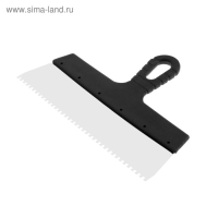 Шпатель зубчатый ЛОМ, 300 мм, зуб 4 мм, нержавеющая сталь Шпатель зубчатый ЛОМ, 300 мм, зуб 4 мм, нержавеющая сталь