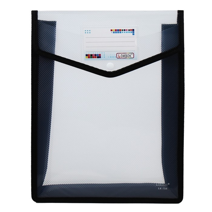 Папка-конверт на кнопке А4, 500 мкр, с расширением, вертикальная, карман для визиток, МИКС Папка-конверт на кнопке А4, 500 мкр, с расширением, вертикальная, карман для визиток, МИКС