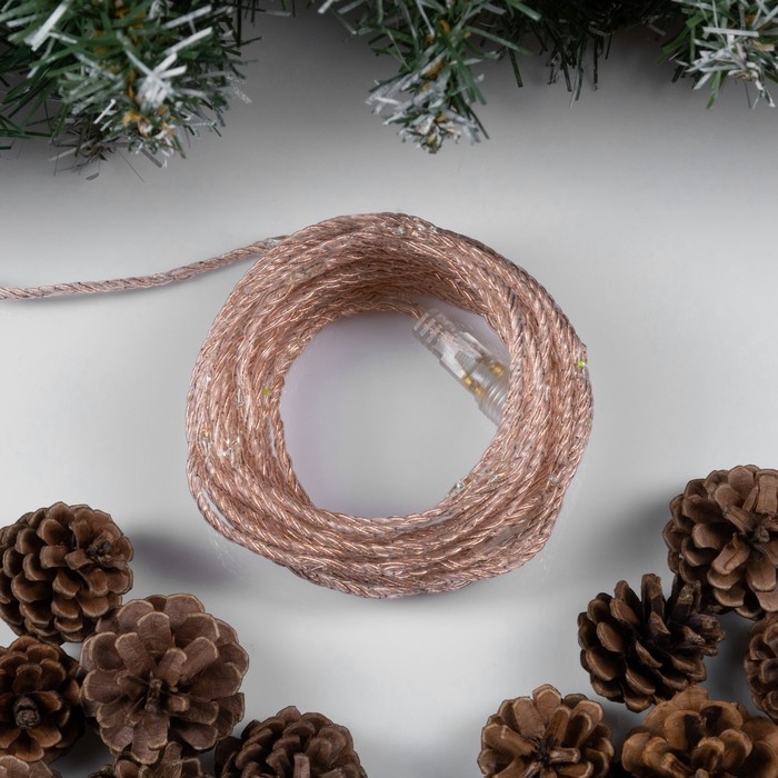 Гирлянда «Нить» 10 м роса, IP44, медная нить, 100 LED, свечение зелёное, мерцание, 220 В Гирлянда «Нить» 10 м роса, IP44, медная нить, 100 LED, свечение зелёное, мерцание, 220 В