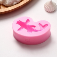 Молд Доляна &laquo;Рыбка&raquo;, силикон, 7,2&times;4,7&times;2,3 см, цвет розовый