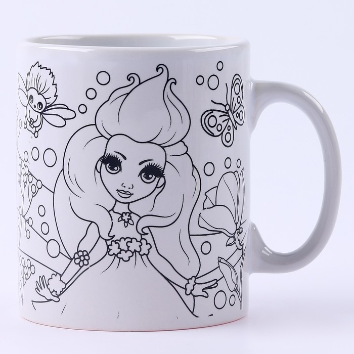 Кружка для росписи, 6 цв. «Цветочные феи» Кружка для росписи, 6 цв. «Цветочные феи»