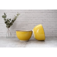 Салатник керамический Доляна «Морской мир», 800 мл, d=14 см, цвет жёлтый Салатник керамический Доляна «Морской мир», 800 мл, d=14 см, цвет жёлтый