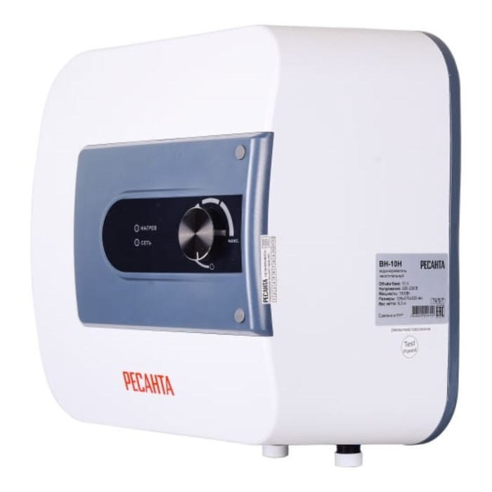 Водонагреватель Водонагреватель "Ресанта" ВН-10Н, накопительный, 1.5 кВт, 10 л, над раковиной, бел.
